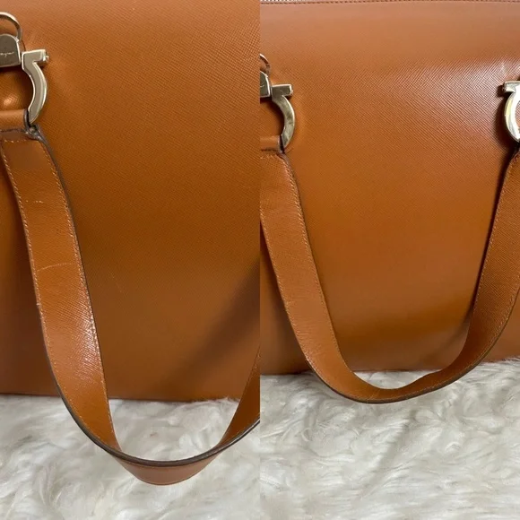 💯 Authentic Salvatore Ferragamo Boston Bag Leather🍀 - Picture 17 of 17